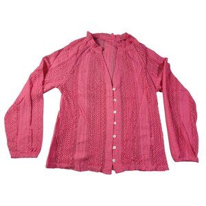 Cardi Womens Med Pink/Rose Button-Up Lightweight Knit Design New in Bag